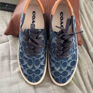 Coach Blue Patterned Sneakers
